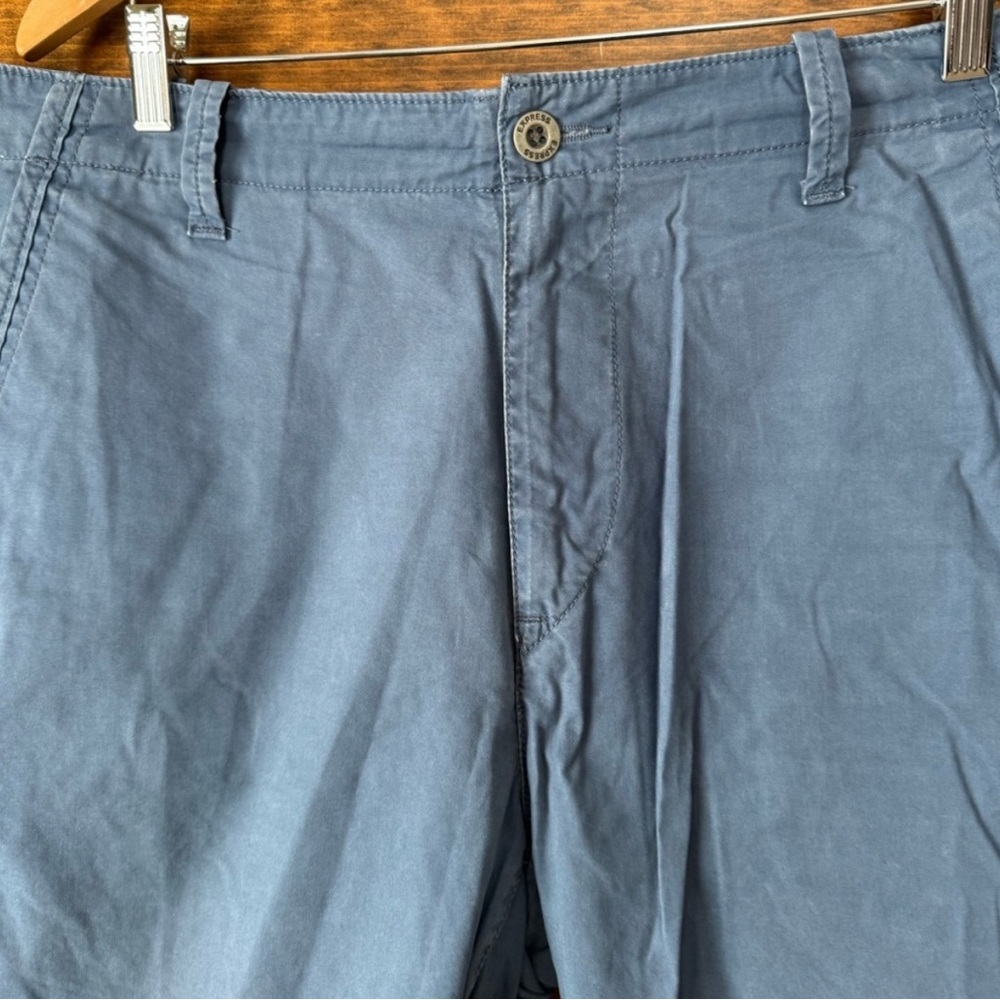 Express Blue Flat Front Shorts Size 36